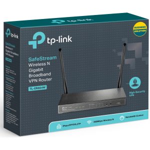 Wi-Fi N SafeStream Broadband VPN Router TP-LINK «TL-ER604W», Gbit Ports, 2x5dBi Detachable Antennas