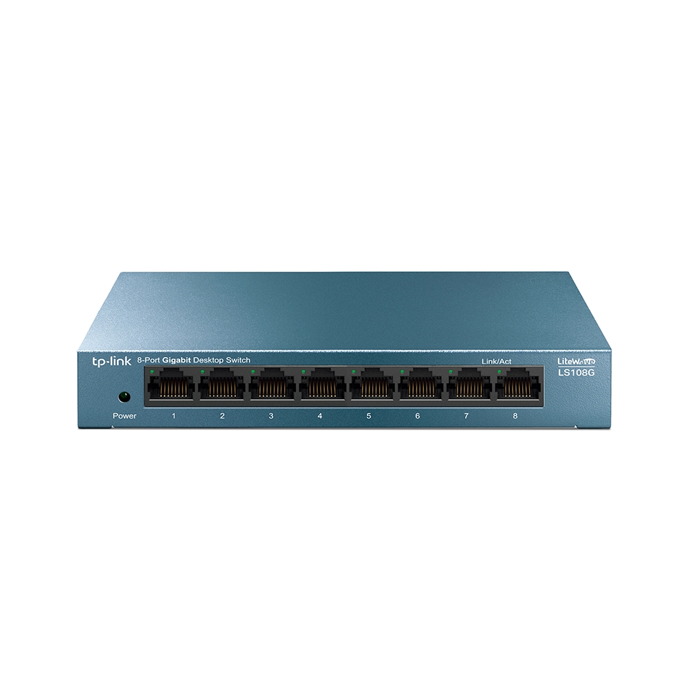 Коммутатор TP-LINK LS108G / 8 port / Gigabit / RJ45 / steel case, LiteWave, Green Technology