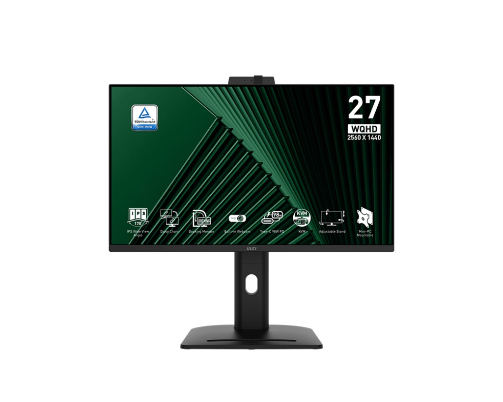 27.0” Монитор для видео-конференций MSI PRO PRO MP275QPDG/ QHD/ 1ms/ 100Hz/ Black