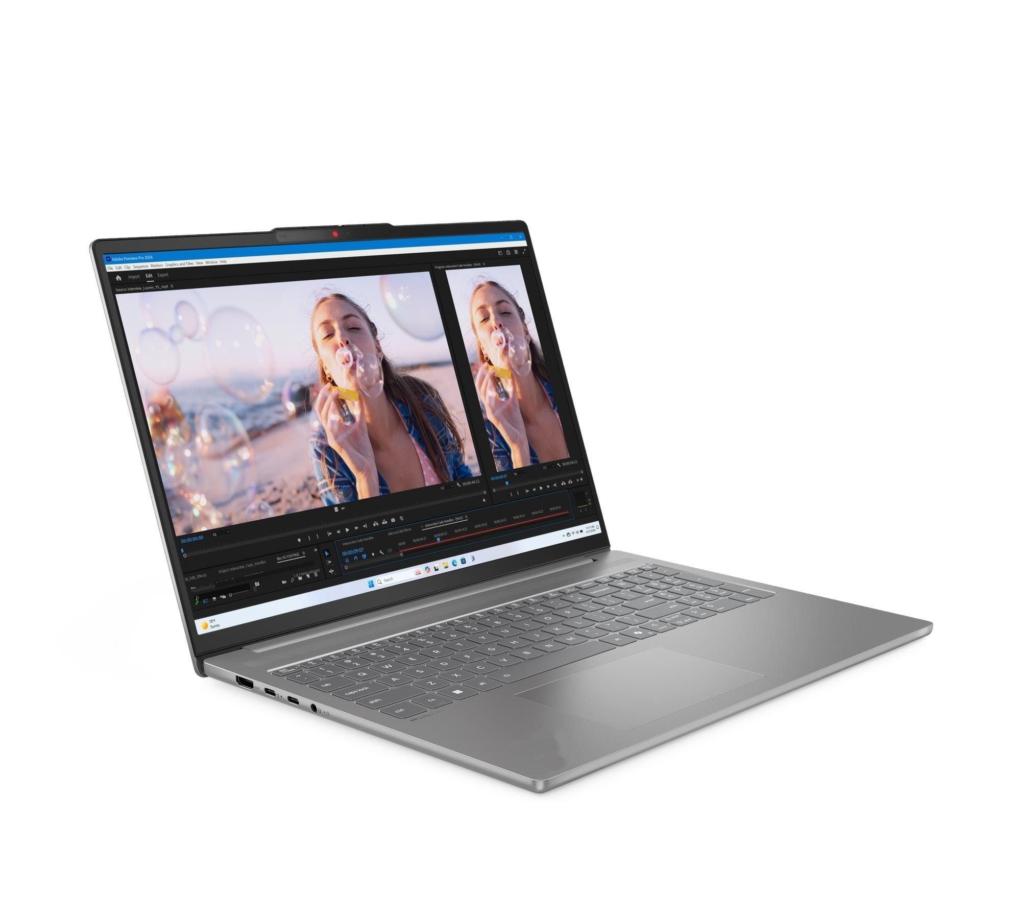 Ноутбук 16” Lenovo IdeaPad Slim 5 16AKP10/ 2.8K OLED/ AMD Ryzen AI 5 340/ 16GB / 1TB SSD / Luna Grey — изображение 3