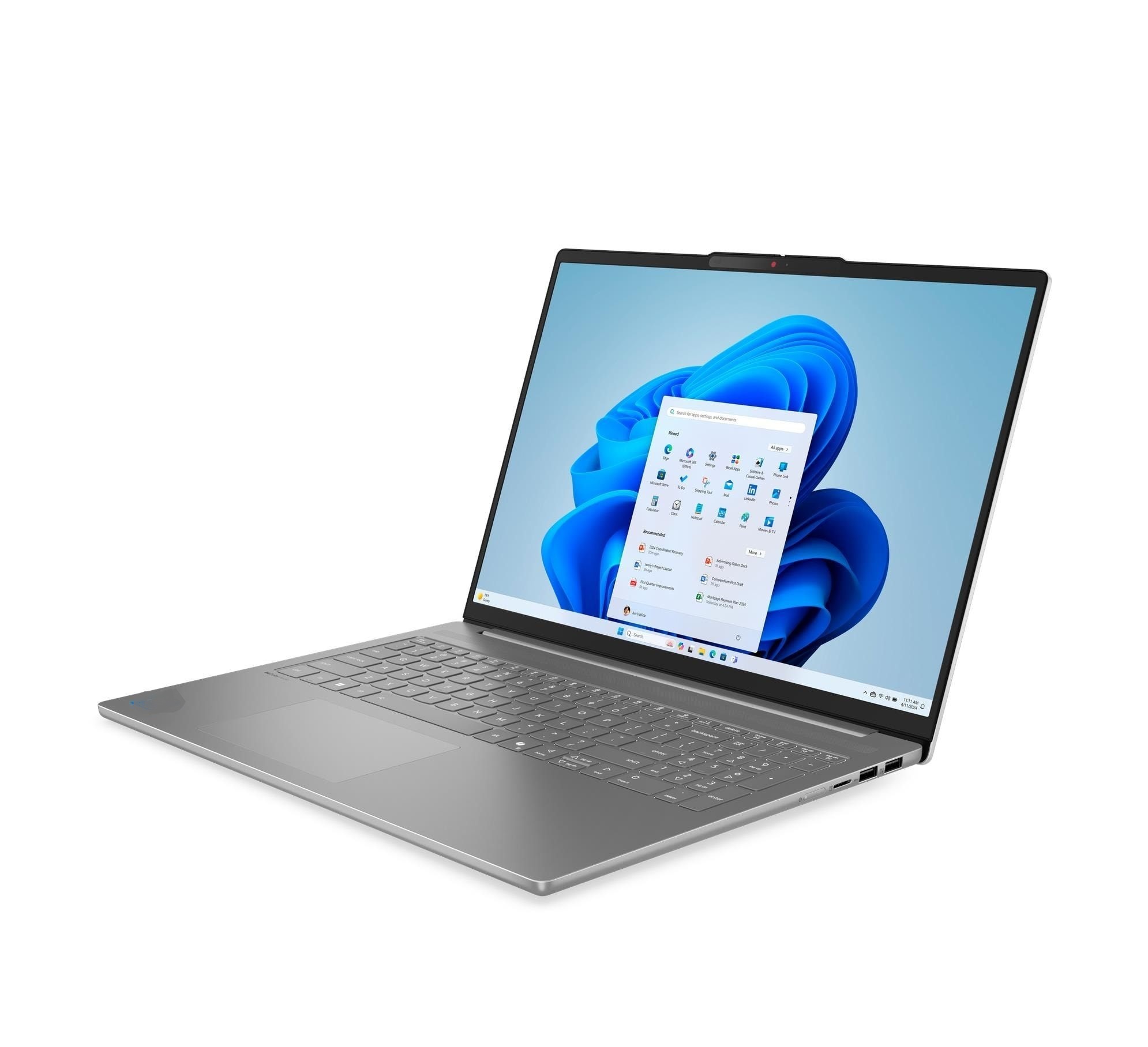 Ноутбук 16” Lenovo IdeaPad Slim 5 16AKP10/ 2.8K OLED/ AMD Ryzen AI 5 340/ 16GB / 1TB SSD / Luna Grey — изображение 4