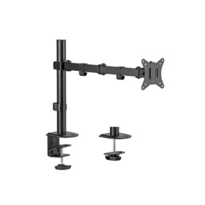 Arm for 1 monitor 17”-32”  Gembird MA-D1-01, Adjustable desk display mounting arm (rotate, tilt, swivel),  VESA 75/100, up to 9 kg, black
