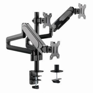 Настольный регулируемый кронштейн для 3 мониторов (поворотный) 13”-27”, Gembird MA-DA3-01