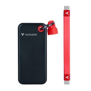 M.2 Внешний SSD Verbatim Pocket / 2TB / USB 3.2 Gen 2 / Black/Red