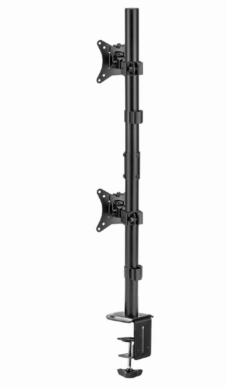 Suport vertical de birou reglabil pentru 2 display-uri, 17”-32” Gembird MA-D2-02 — изображение 3