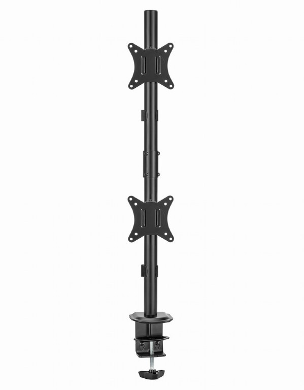 Suport vertical de birou reglabil pentru 2 display-uri, 17”-32” Gembird MA-D2-02 — изображение 4