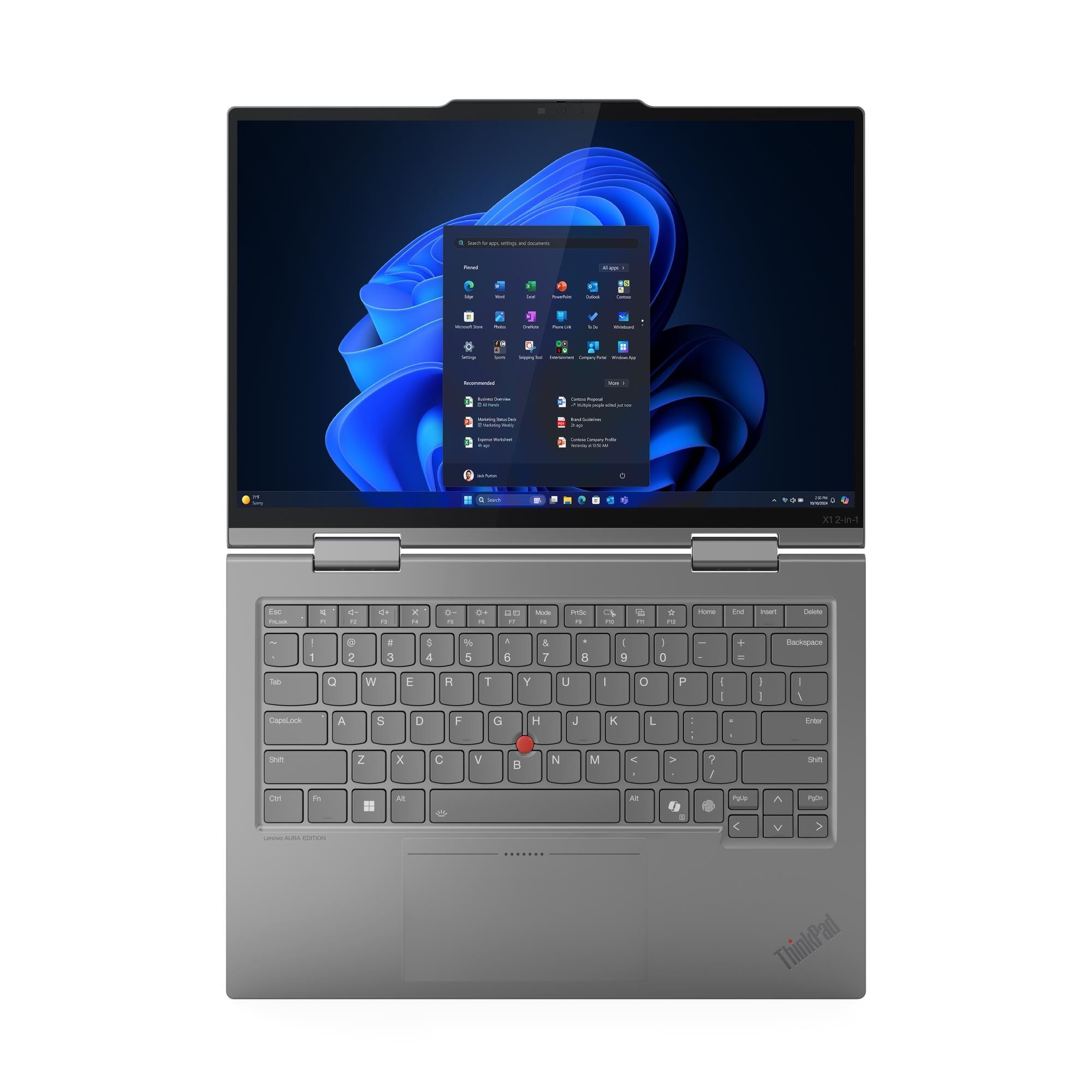 Ноутбук 14.0” Lenovo ThinkPad X1 2-in-1 G10 Aura/ 2.8K OLED 120Hz/ Intel Core Ultra 7 258V/ 32GB/ 1TB SSD/ Win11Pro — изображение 8