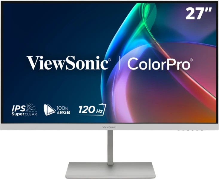 27.0” VIEWSONIC IPS LED VP2766-2K-W Color Pro White (5ms, 1500:1, 350cd, 2560x1440, 178°/178°, 120Hz Refresh Rate, 100% sRGB Pantone Validate, Delta E<2, HDMI, USB-C (Power, Data, Video), USB Hub: 3 x USB-C + USB-A, Height Adjustment, Pivot, Audio Lin