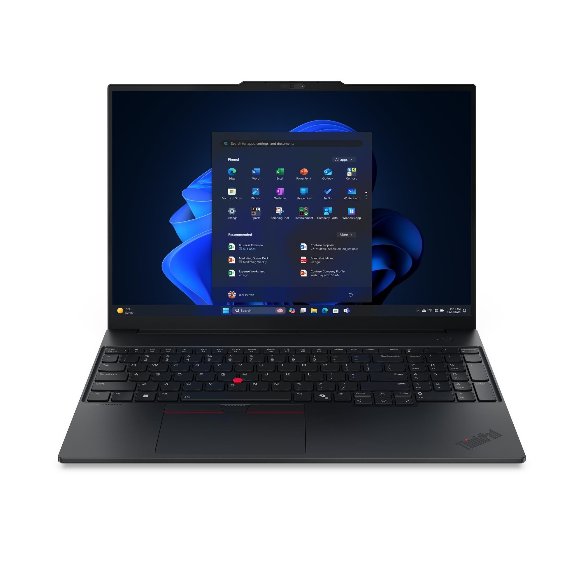 Ноутбук 16'' Lenovo ThinkPad E16 G3/ WUXGA / Intel Core Ultra 7 258V/ 32GB/ 512GB SSD/ Black