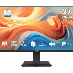 27.0” MSI IPS LED PRO MP273Q E14 Black (1ms, 1500:1, 300cd, 2560×1440, 178°/178°, 2 x HDMI2.0, DisplayPort, Adaptive Sync, Refresh Rate 144Hz, HDR, Audio Line-out, Speakers 2 x 2W, VESA)