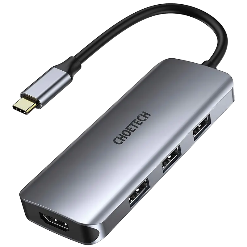 USB-концентратор Choetech HUB-M19, Серый