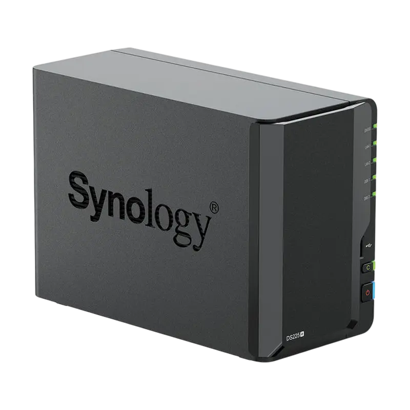 Сетевое хранилище SYNOLOGY DS225+, Черный