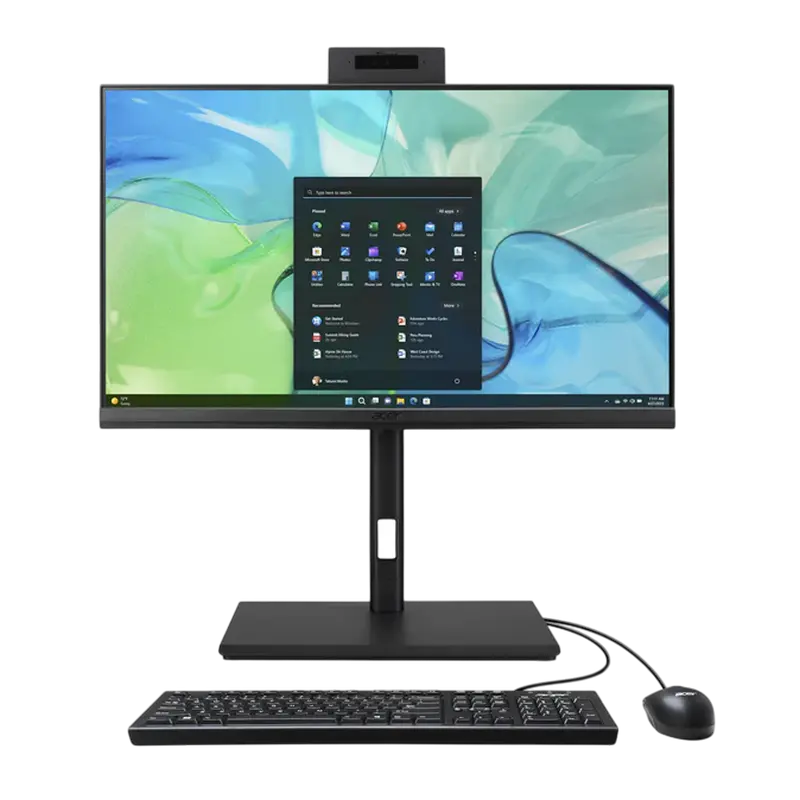 Моноблок Acer Veriton VZ4724GT, 23,8", Intel Core i3-13100, 8Гб/512Гб, Без ОС, Чёрный