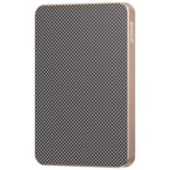 Портативное зарядное устройство Proove Carbon Slim 20W, 5000мА·ч, Золотой