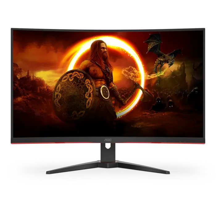 31,5" Игровой монитор AOC C32G2ZE/BK, VA 1920x1080 FHD, Черный | Красный