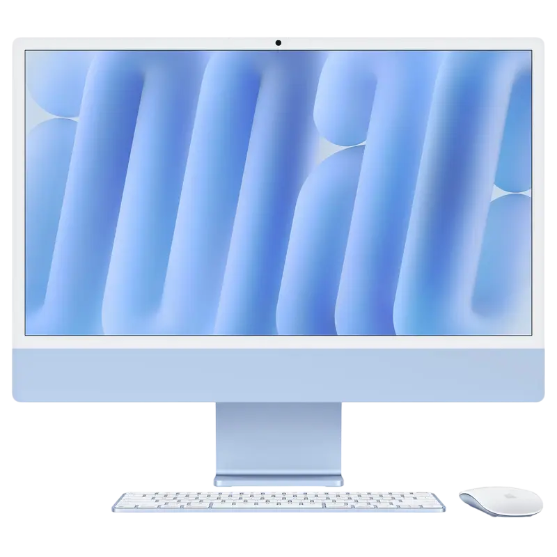 Моноблок Apple iMac A3247, 24", M4 with 8-core CPU and 8-core GPU, 16Гб/256Гб, macOS Sequoia, Синий