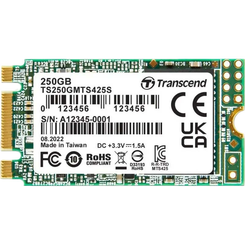 Накопитель SSD Transcend 425S, 250Гб, TS250GMTS425S