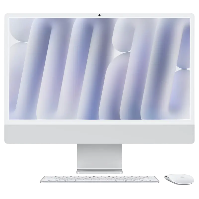 Моноблок Apple iMac A3247, 24", M4 with 8-core CPU and 8-core GPU, 16Гб/256Гб, macOS Sequoia, Серебристый