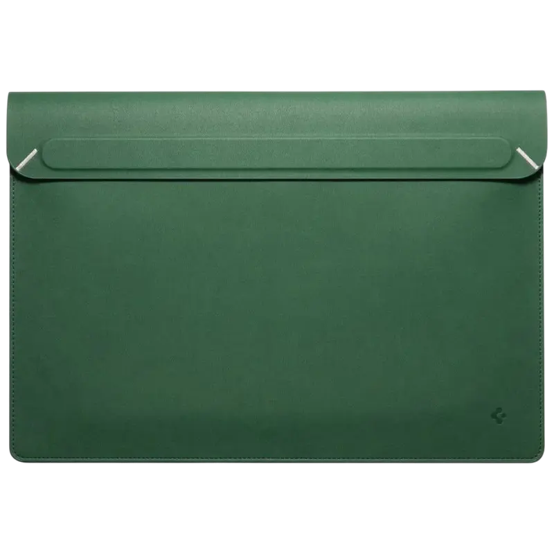 Футляр для ноутбука Spigen Valentinus 13-14", Искусственная кожа, Jeju Green