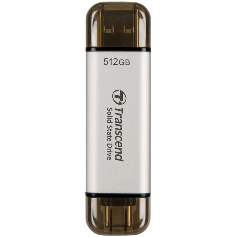 Внешний портативный SSD накопитель Transcend ESD310S, 512 GB, Серебристый (TS512GESD310S)