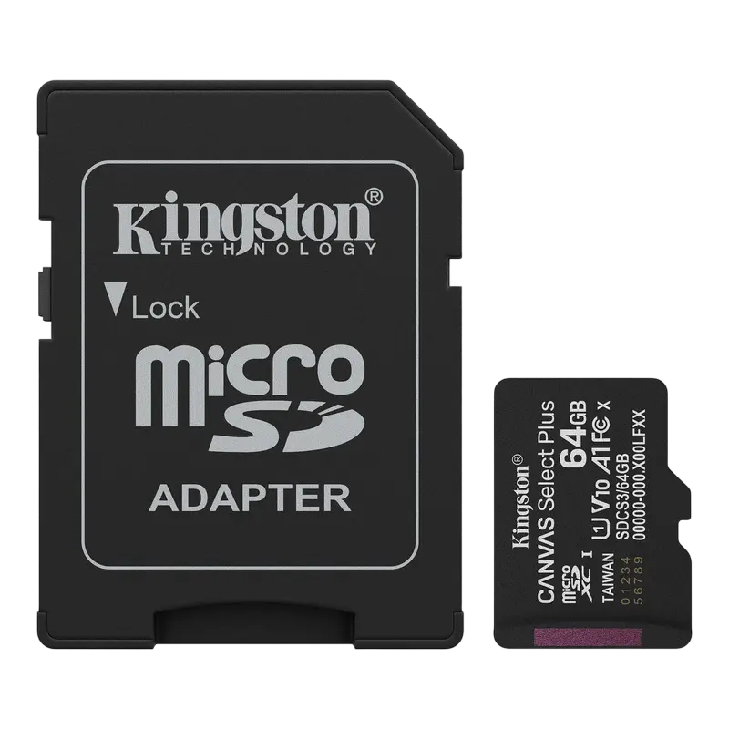 Карта памяти Kingston Canvas Select Plus, 64Гб (SDCS3/64GB)