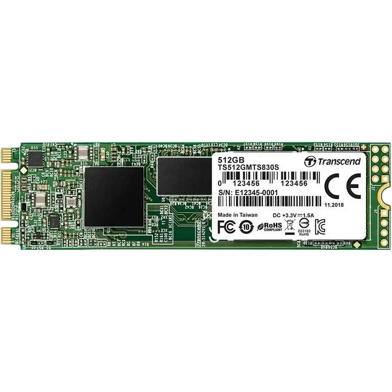 Накопитель SSD Transcend 830S, 512Гб, TS512GMTS830S