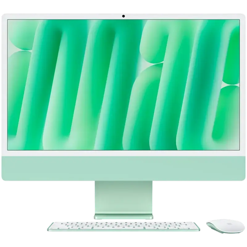 Моноблок Apple iMac A3137, 24", M4 with 10-core CPU and 10-core GPU, 24Гб/512Гб, macOS Sequoia, Зелёный