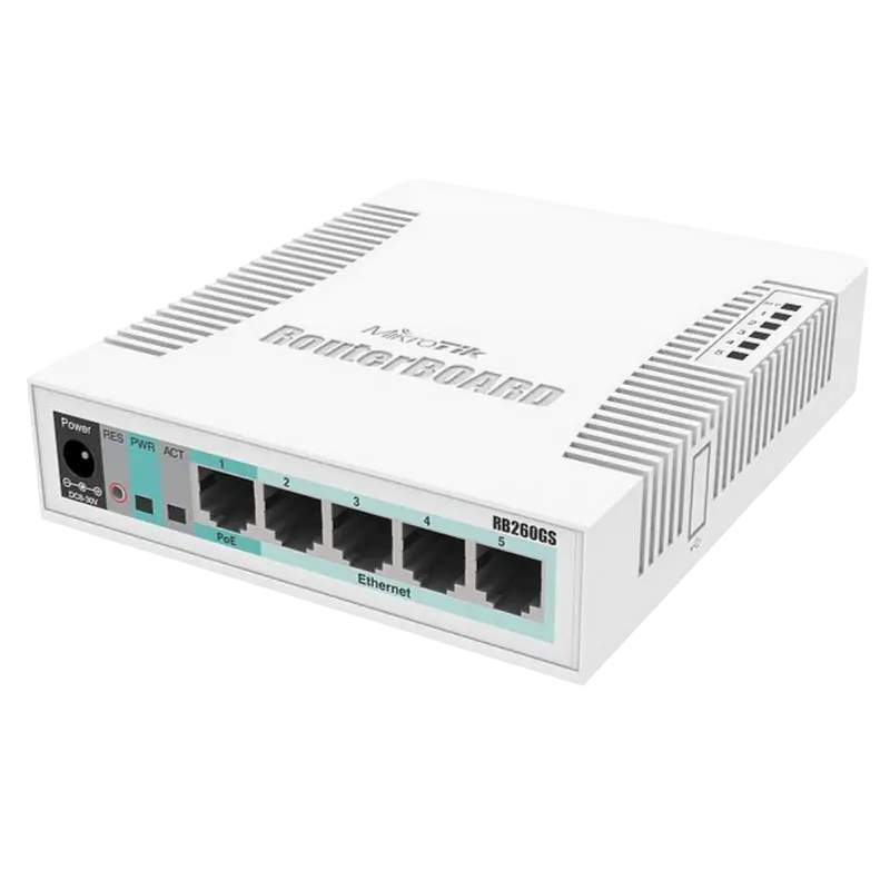 Коммутатор MikroTik RB260GS, Белый