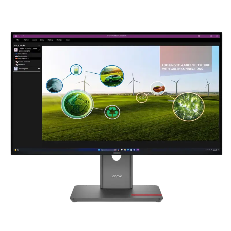 27" Монитор Lenovo P27q-40, IPS 2560x1440 WQHD, Eclipse Black