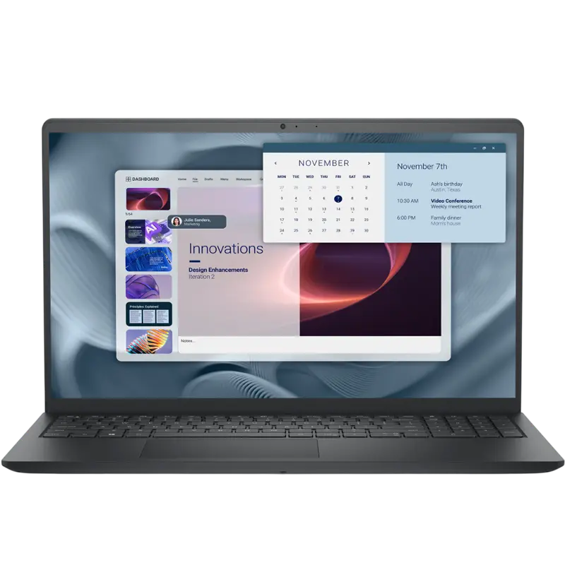 Ноутбук для бизнеса 15,6" DELL Pro 15 Essential PV15250, Carbon Black, Intel Core i5-1334U, 8Гб/512Гб, Linux Ubuntu