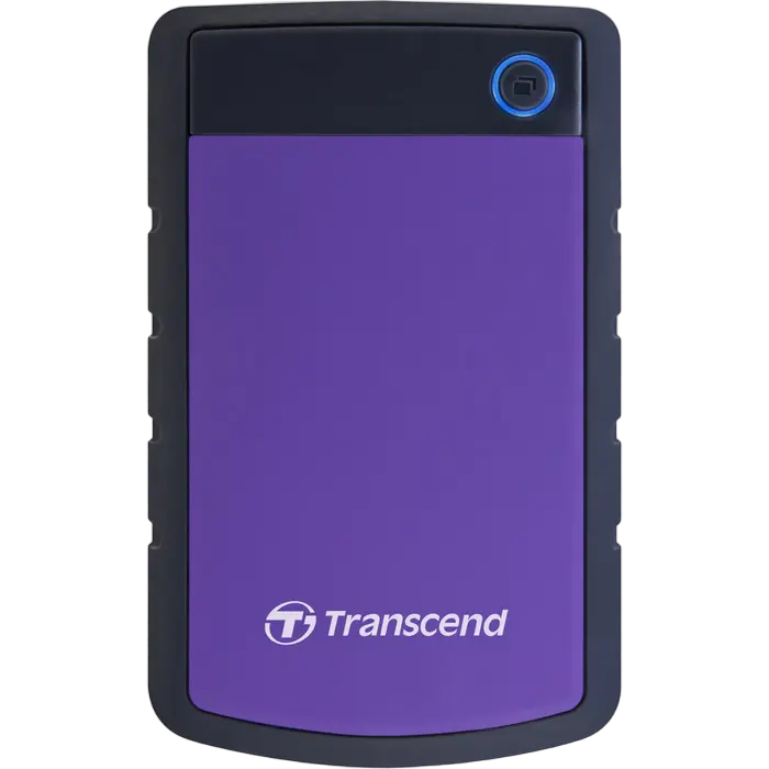 Внешний портативный жесткий диск Transcend StoreJet 25H3P, 1 ТБ, Серый/Фиолетовый (TS1TSJ25H3P)