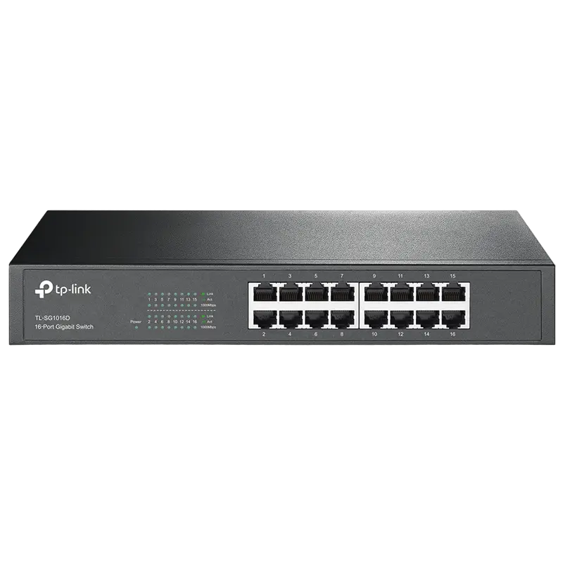 Сетевой коммутатор TP-LINK TL-SG1016D, 16x 10/100/1000 Мбит/с
