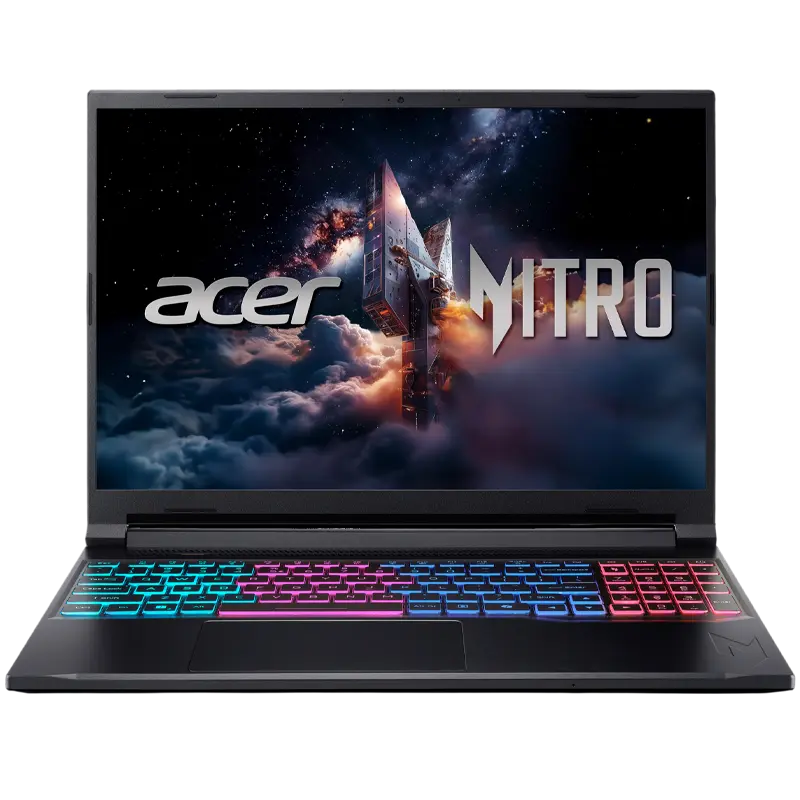 Игровой ноутбук 16" Acer Nitro 16S AI AN16S-61, Obsidian Black, AMD Ryzen AI 7 350, 16Гб/1024Гб, Linux eShell