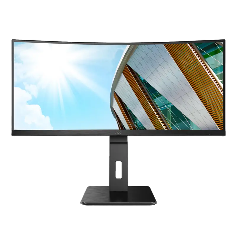 34" Монитор AOC CU34P2A, VA 3440x1440 WQHD, Чёрный