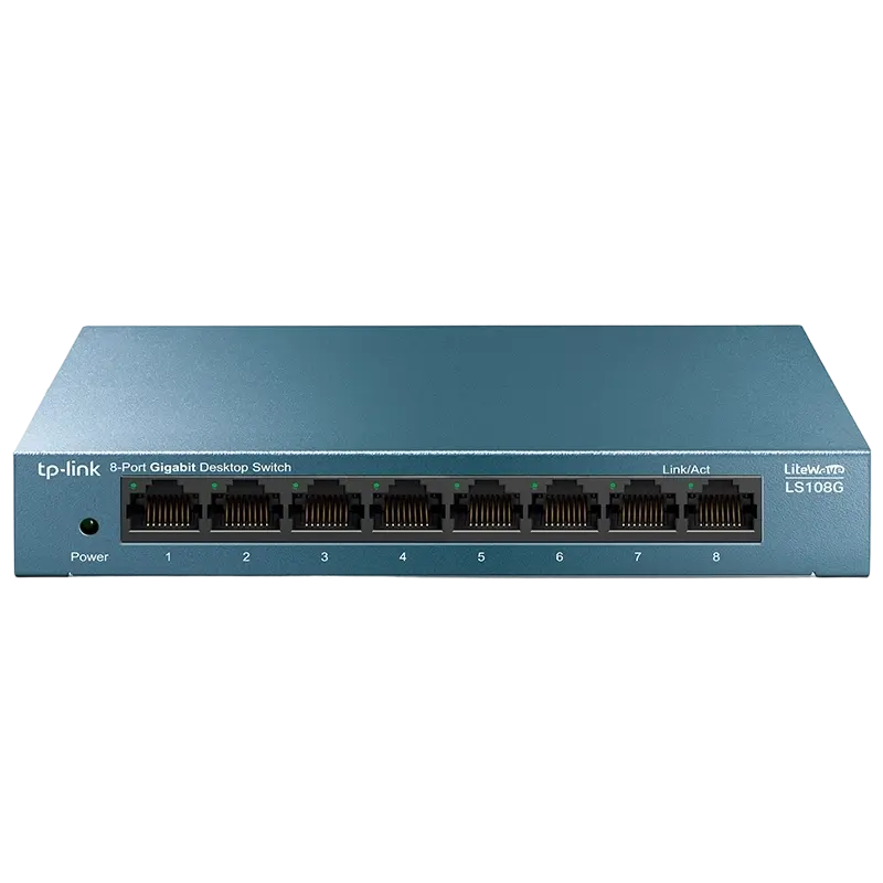 Сетевой коммутатор TP-LINK LS108G, 8x 10/100/1000 Мбит/с