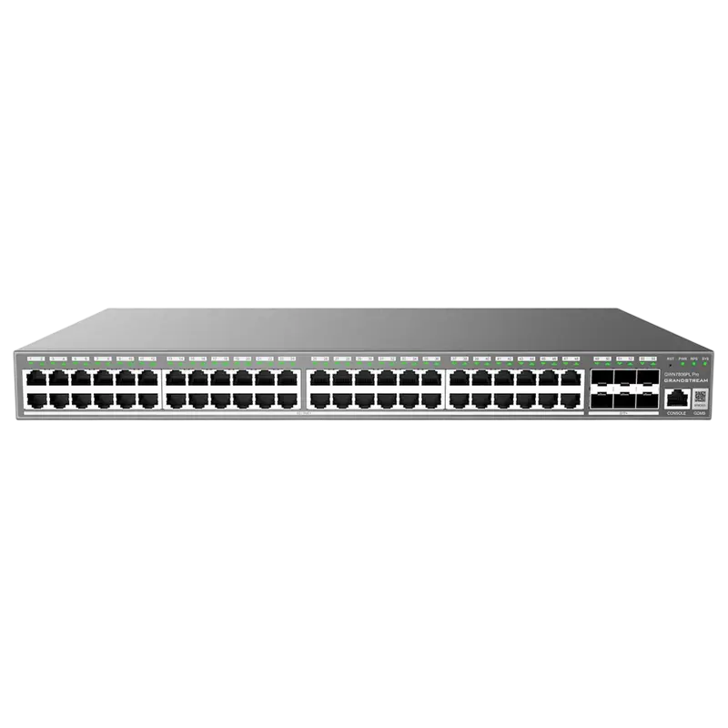 48-Port Gigabit L2++ Managed PoE+ Switch Grandstream "GWN7806PL Pro", 48xPoE+ ports, 6xSFP+, Stackab