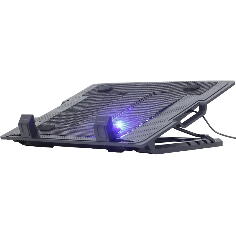 Охлаждающая подставка для ноутбука Gembird NBS-1F17T-01, 17", Чёрный