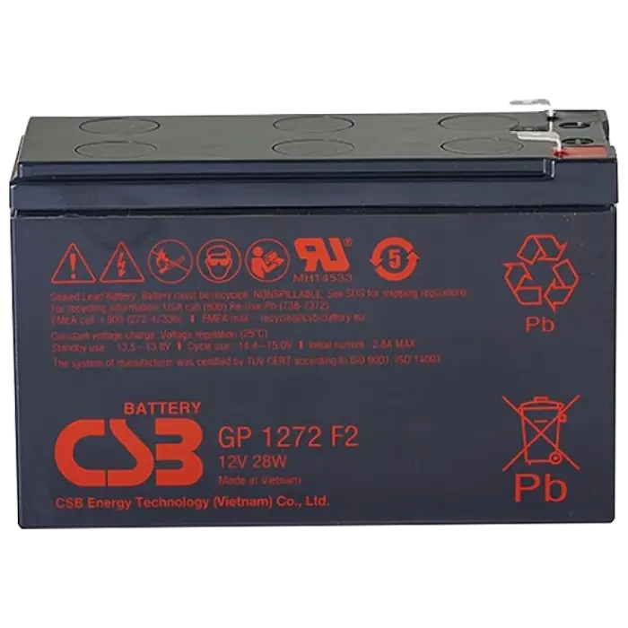 Аккумулятор для резервного питания CSB GP-1272F2, 12В 7,2