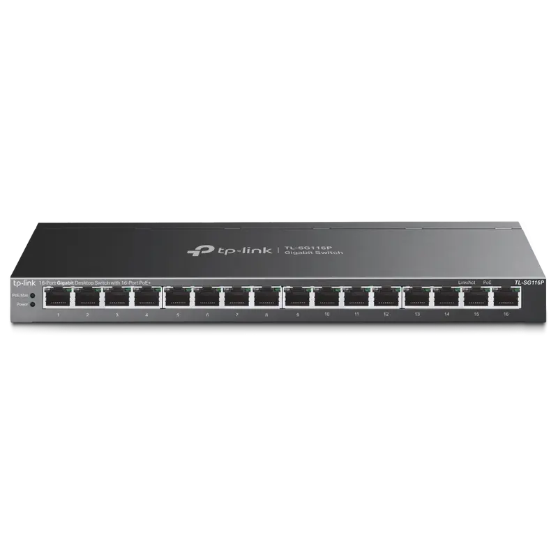 PoE коммутатор TP-LINK TL-SG116P, IEEE 802.3af/at