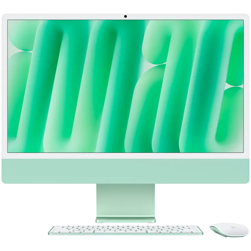 Моноблок Apple iMac A3137, 24", M4 with 10-core CPU and 10-core GPU, 16Гб/256Гб, macOS Sequoia, Зеленый