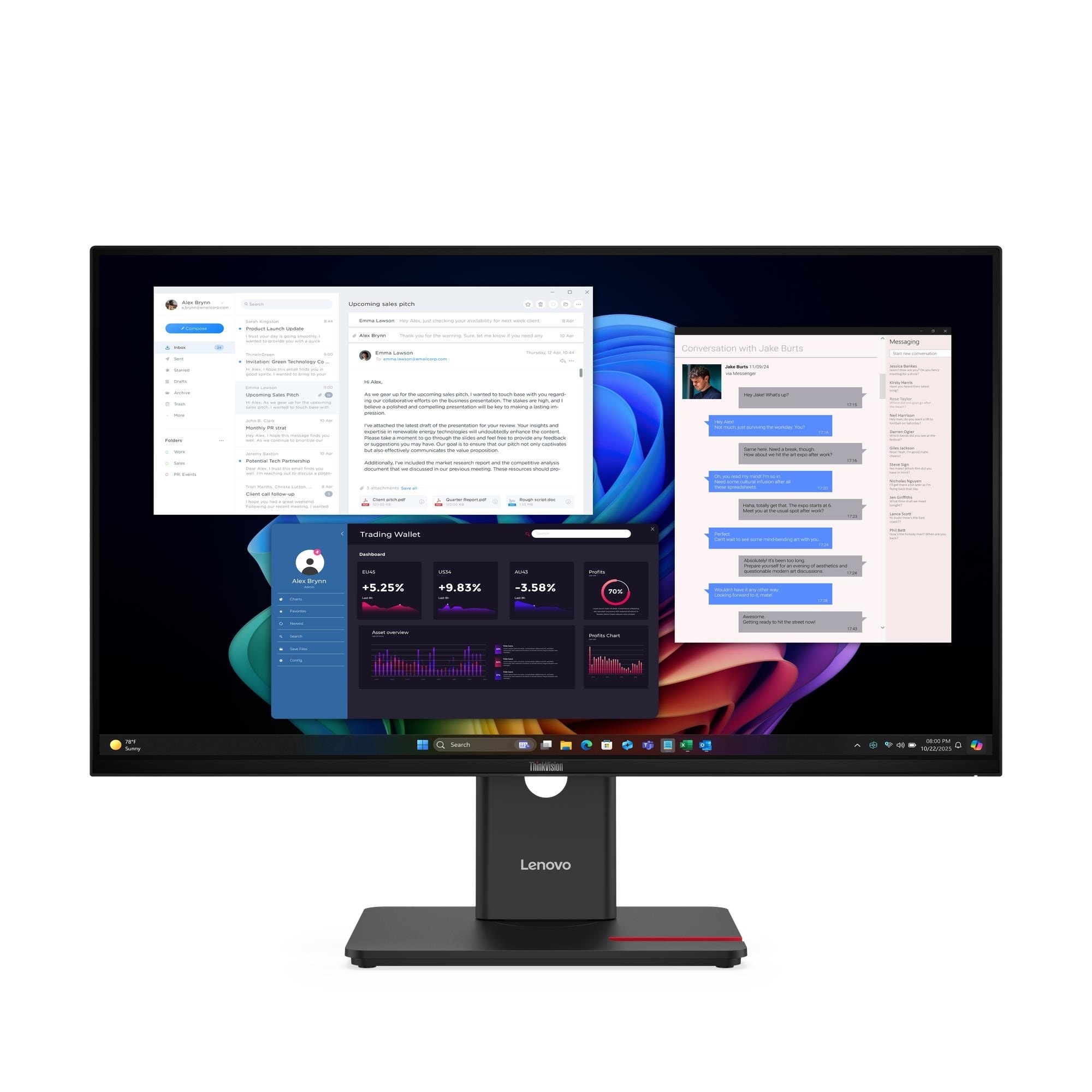 27” Монитор Lenovo ThinkVision T27UD-40/ QHD