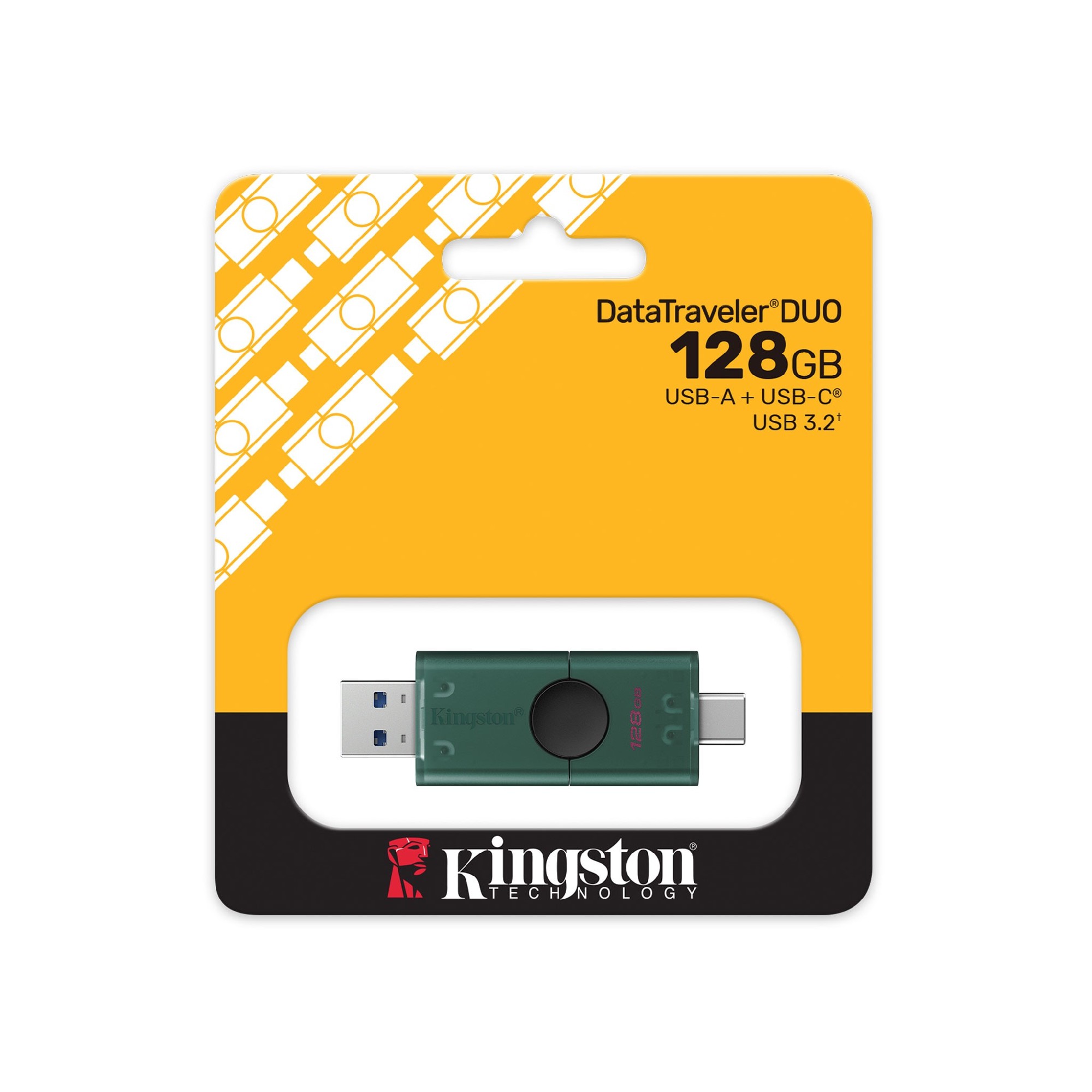 Флеш-накопитель USB-C/A Kingston DataTraveler Duo / 128ГБ / 150 MByte/s — изображение 4
