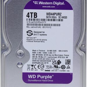 3.5” HDD Western Digital Caviar Purple WD44PURZ / 4TB / IntelliPower / 128MB