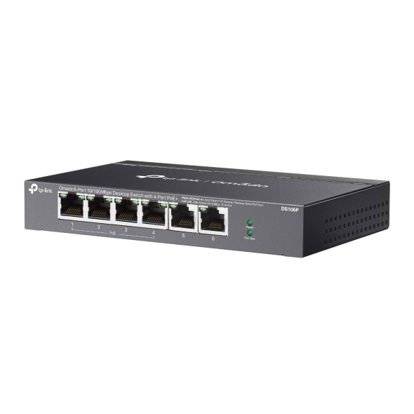 Коммутатор TP-LINK DS106P / 6 port / 100Mbps — изображение 3
