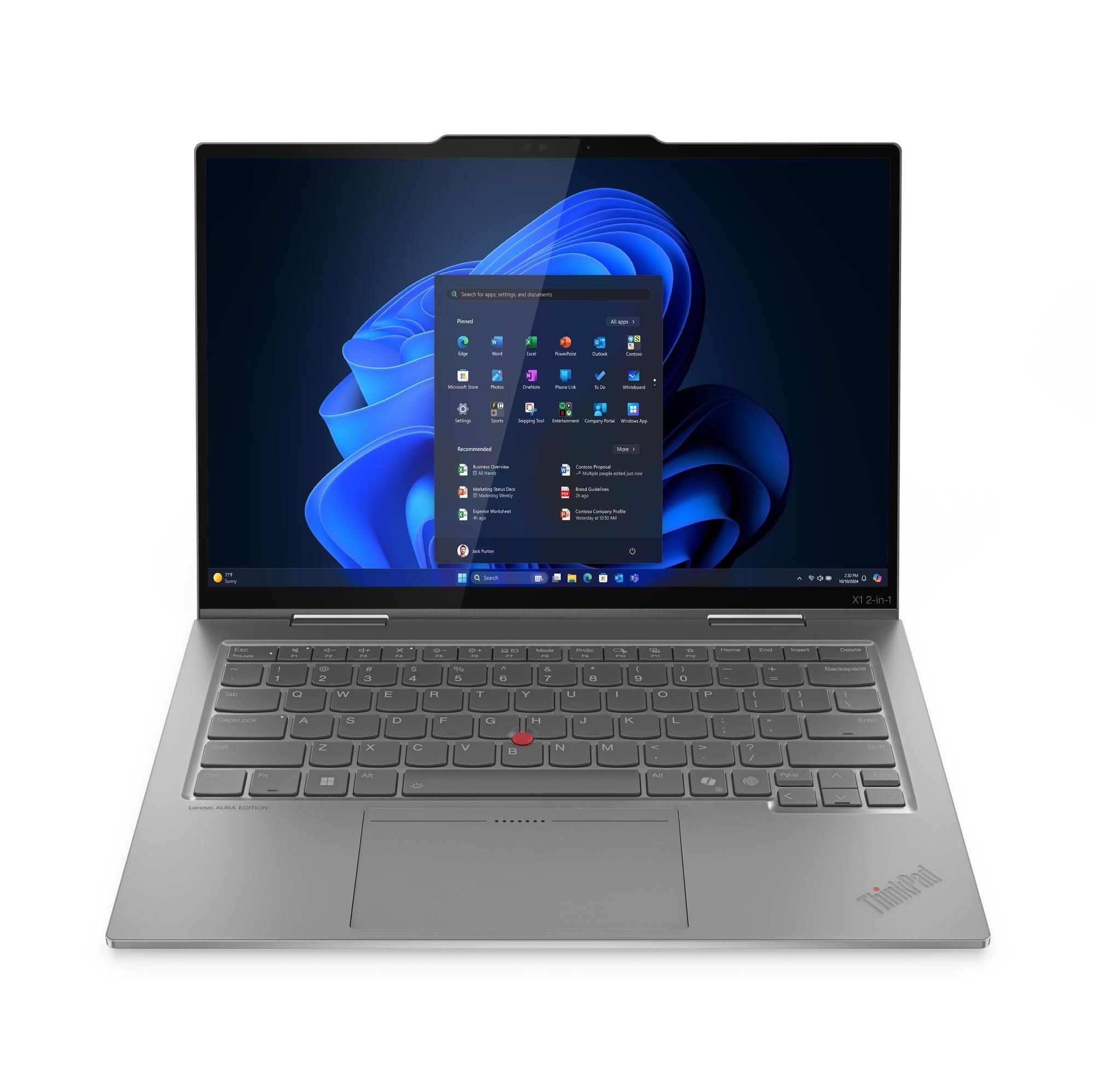 Ноутбук 14.0” Lenovo ThinkPad X1 2-in-1 G10 Aura/ 2.8K OLED 120Hz/ Intel Core Ultra 7 258V/ 32GB/ 1TB SSD/ Win11Pro