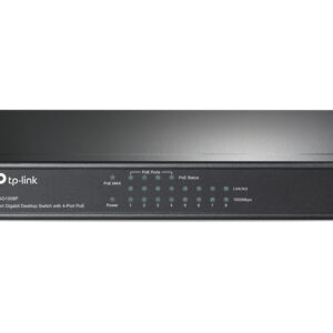 TP-LINK TL-SG1008P, 8-Port Gigabit Desktop PoE Switch, 8 Gigabit RJ45 ports including 4 PoE ports, 53W PoE Power supply, steel case