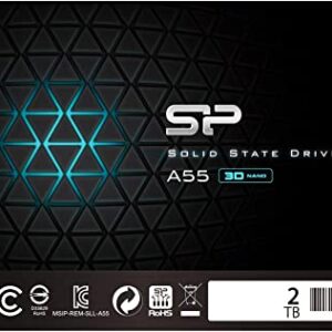 2.5” SSD 2.0TB  Silicon Power  Ace A55, SATAIII, SeqReads: 500 MB/s, SeqWrites: 450 MB/s, MTBF 1.5mln, SLC Cache technology, BBM, SP Toolbox, 7mm, 3D NAND TLC