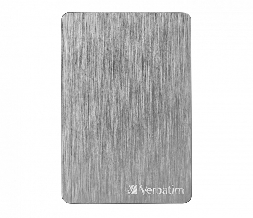 2.5” External HDD 1.0TB (USB3.2) Verbatim Store 'n' Go ALU Slim, Space Grey, Aluminium, Sleek, Slim, Nero Backup Software, Green Button Energy Saving Software
