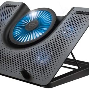 Trust Gaming GXT 1125 Quno, 17.4” Premium LED-illuminated gaming laptop cooling stand with 5 fans, Black