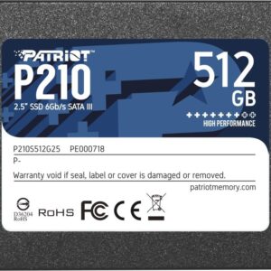 2,5” SSD Patriot P210 512GB